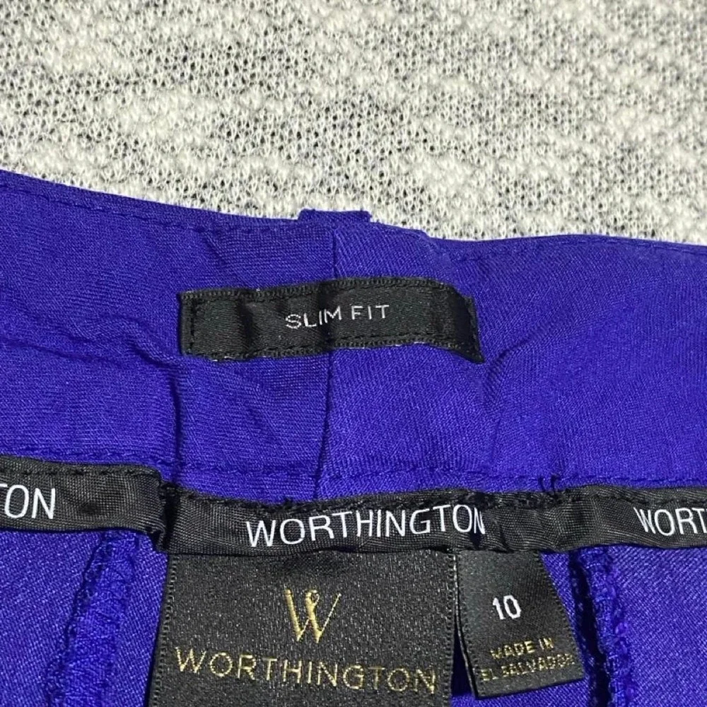 Worthington purple dress pants ankle front pockets women 10. SKU-A940